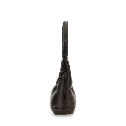 Glam Slam Small Lambskin Hobo Bag - Black
