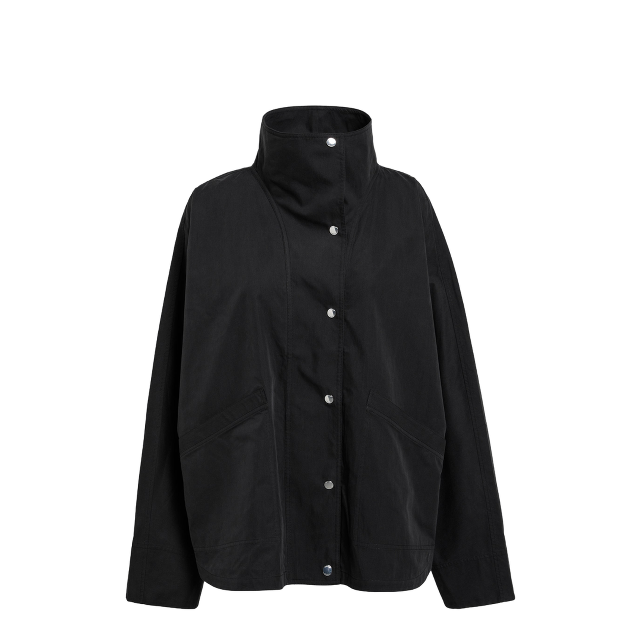 MAYFEYR - Toteme - Black Cotton-Blend Windbreaker Jacket - 253-WRO0222FB0427001