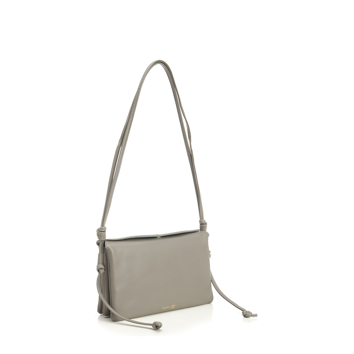 MAYFEYR - Celine - Light Graphite Trio Flap Crossbody Bag - 10P862O86GKX3