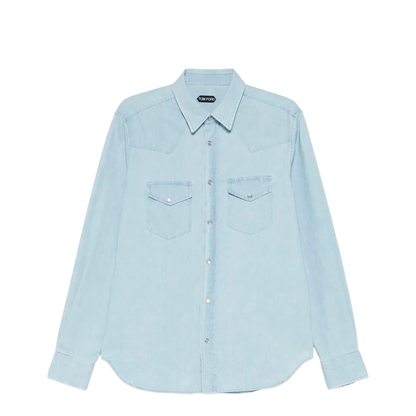 MAYFEYR - Tom Ford - Denim Chambray Western Shirt - HDS001FMC315