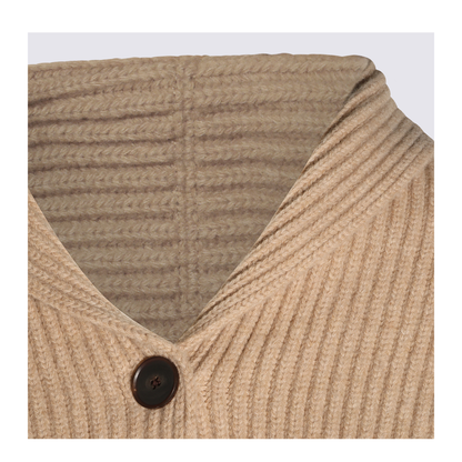 Ribbed Wool Cropped Cardigan