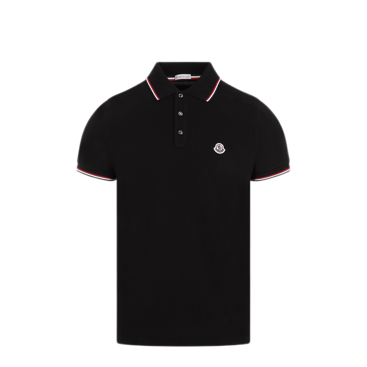MAYFEYR - Moncler - Black Cotton Ss Polo T Shirt - L20918A7030084556999