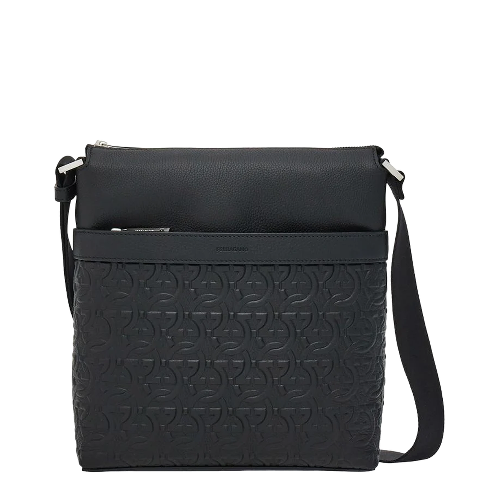 Gancini Leather Crossbody Bag