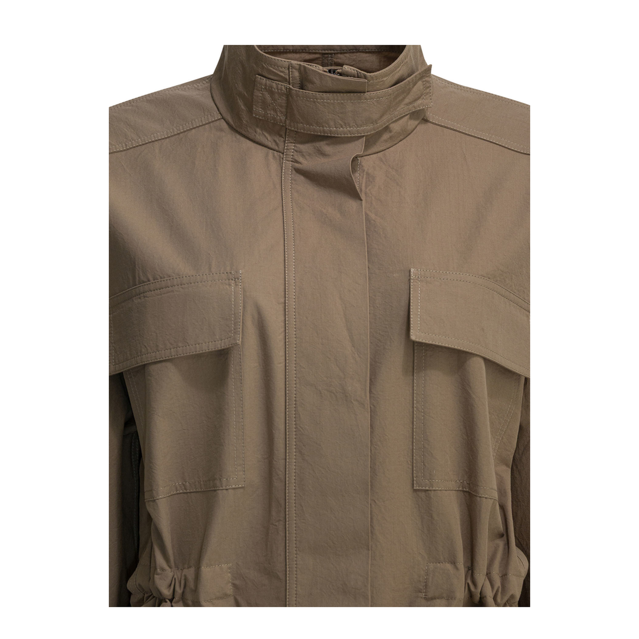 Cotton Trench Coat Brown