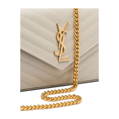 Classic Cassandre Chain Wallet In Grain De Poudre Leather