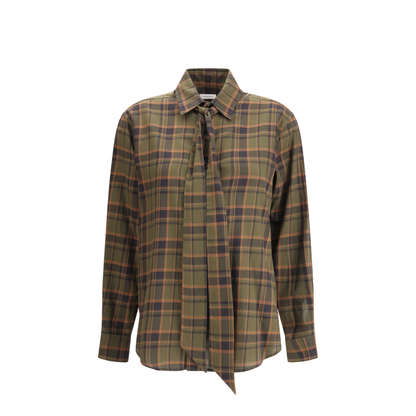 MAYFEYR - Saint Laurent - Cassandre Check Lavallière Shirt - 838890Y33IA