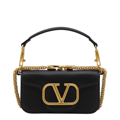 Locò Small Calfskin Shoulder Bag - Black