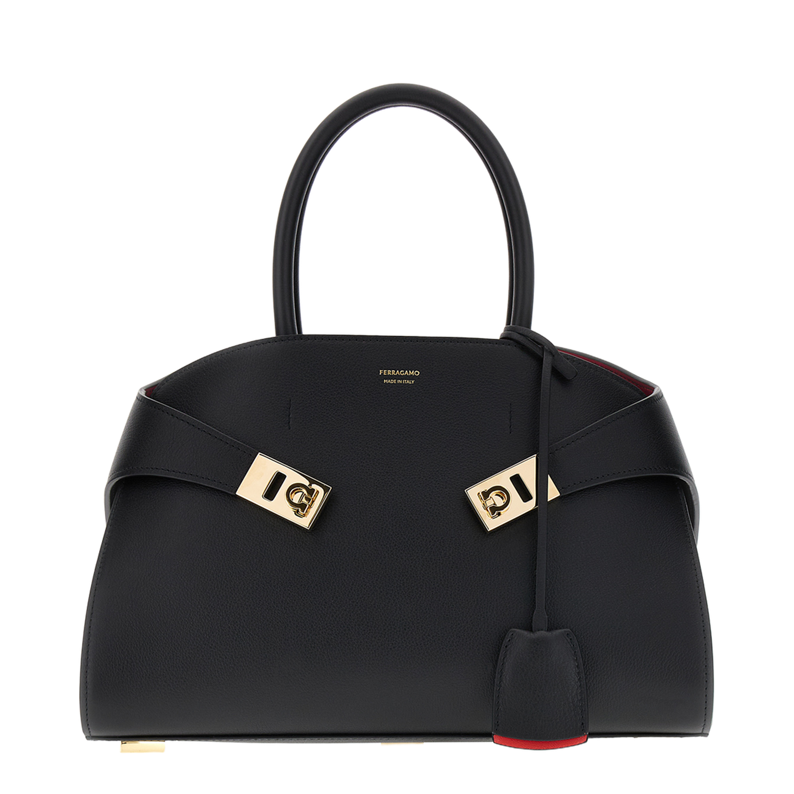Black Leather Small Hug Handbag