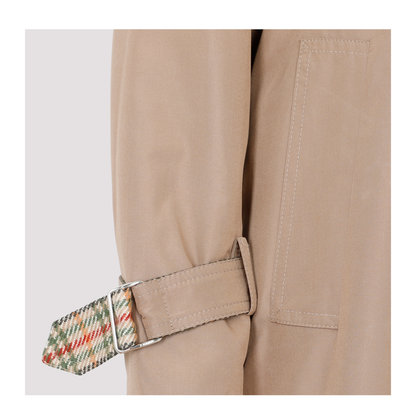 MAYFEYR - AKRIS - Camel Multicolor Wool Flannel Coat - 017256021615035