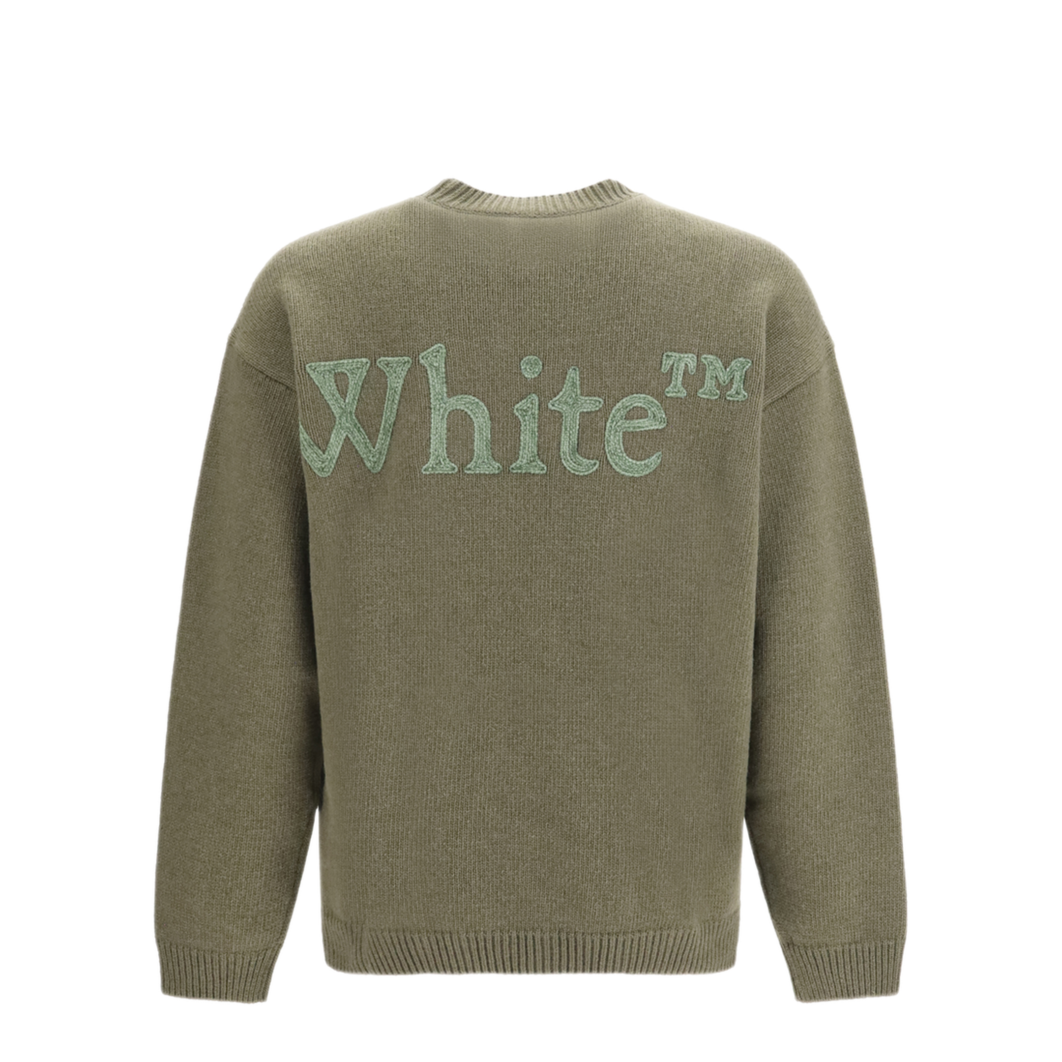 MAYFEYR - Off-White - Bookish Shared Logo Knit Crewneck - OMHE20QF26KNI00100