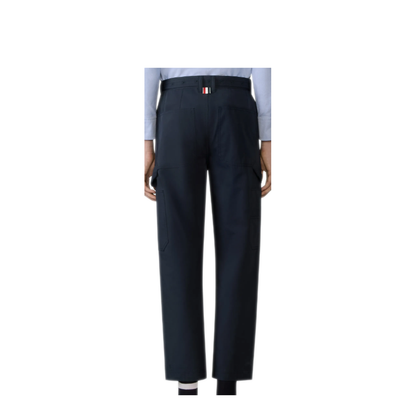 MAYFEYR - Thom Browne - Carpenter Pants With Detachable Belt In Wrinkle Free Cotton Suiting - MTU347AF1063415