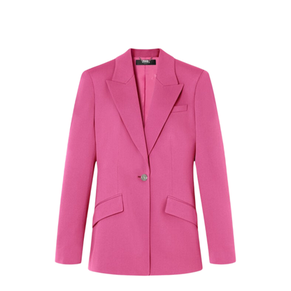 Wool Blazer with Closed Lapels