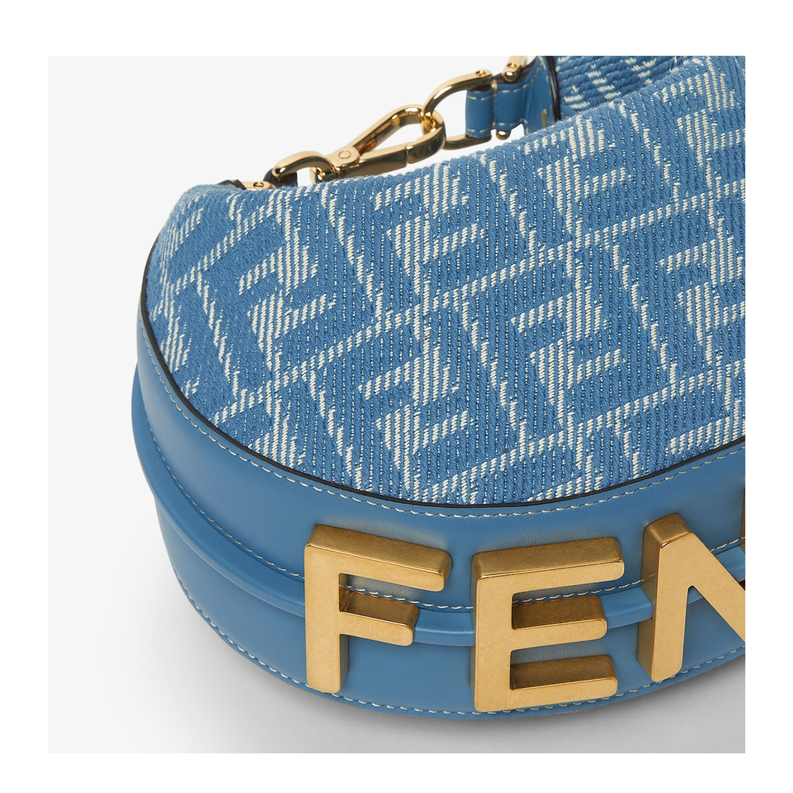 Fendigraphy Mini Leather Hobo Bags - Blue