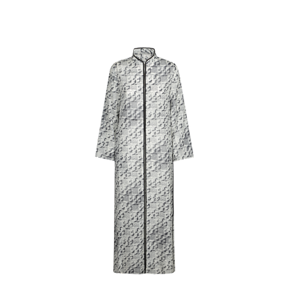 Grey Kaftan with Contrasting Trims