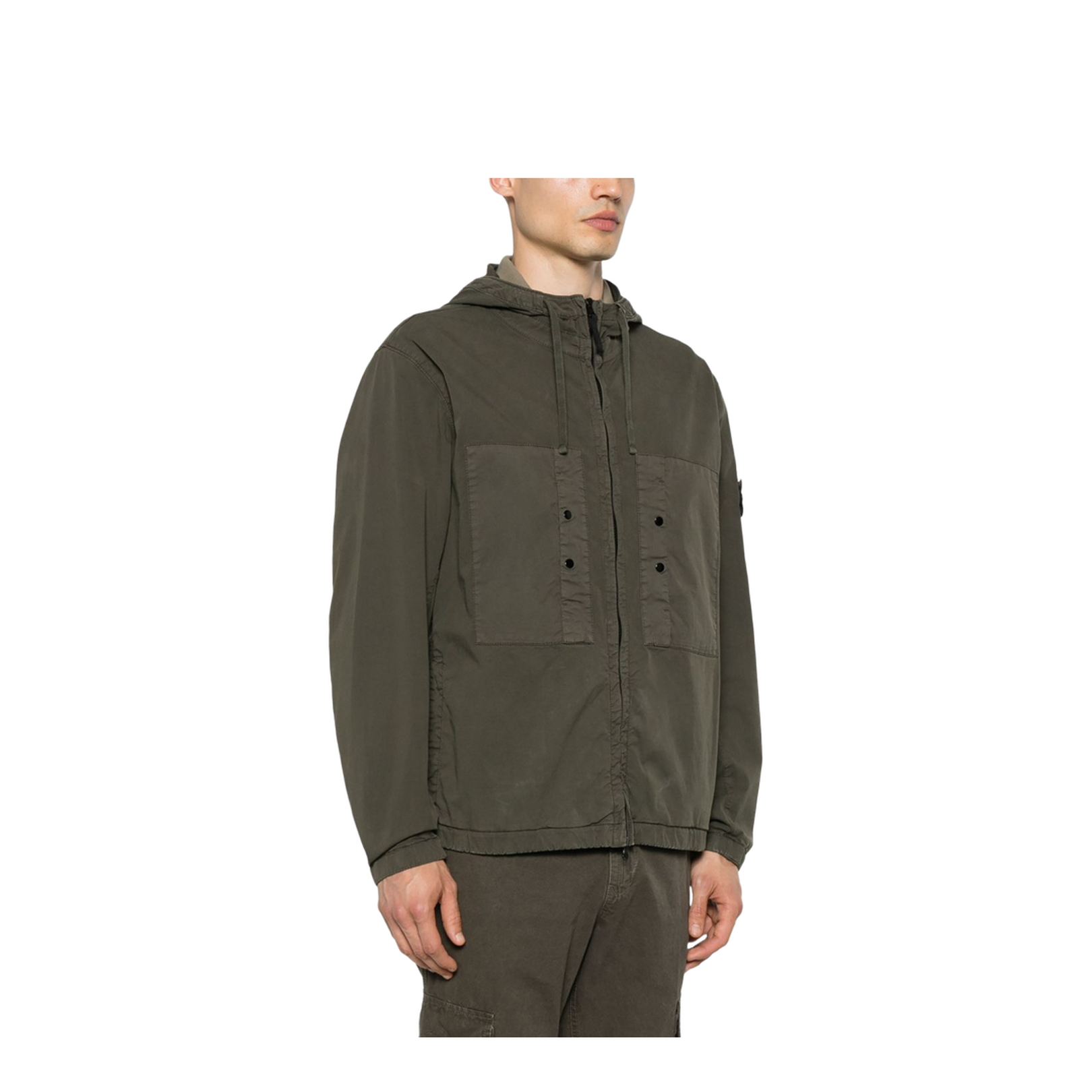 Supima Cotton Twill Stretch-TC Hooded Jacket
