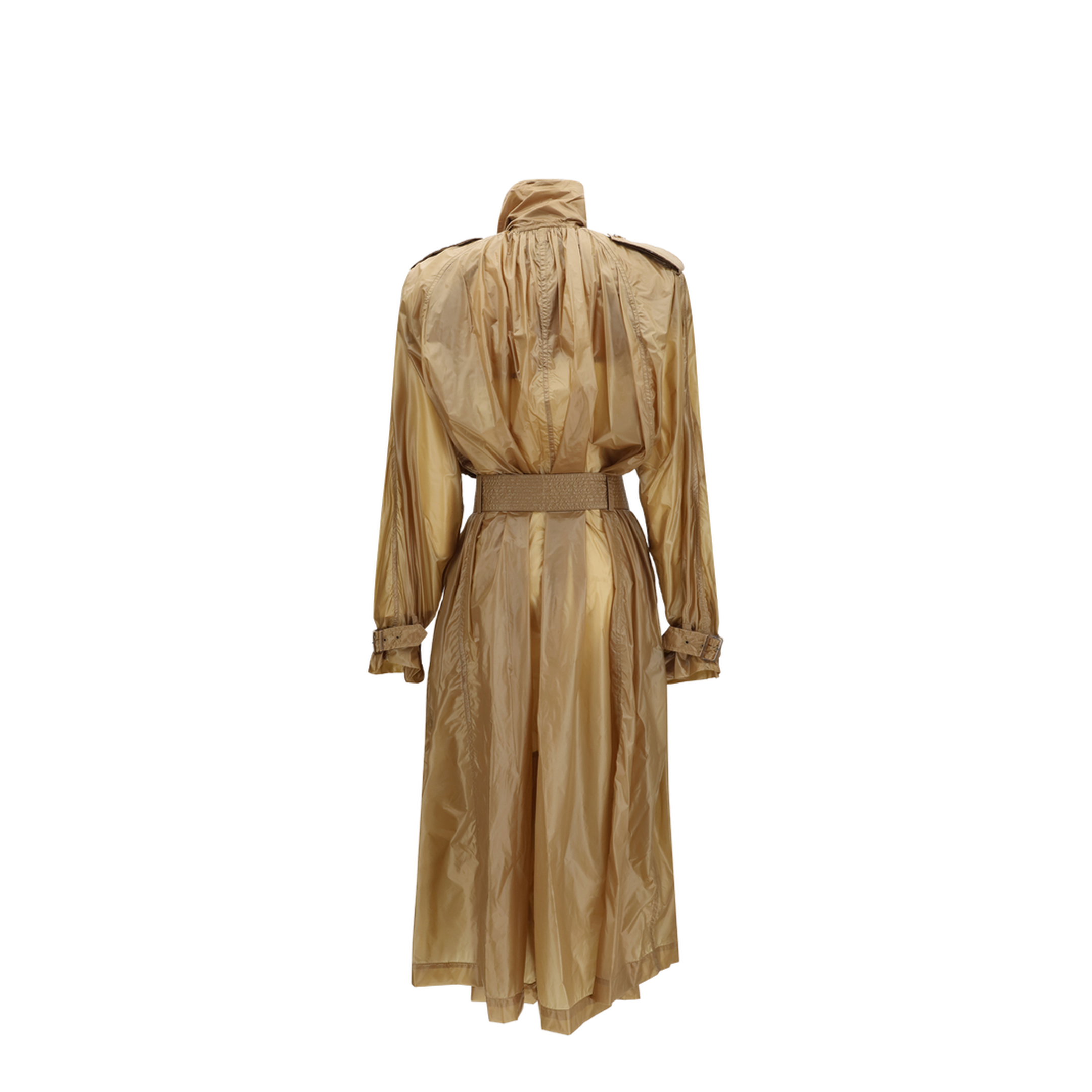 MAYFEYR - Saint Laurent - Translucent Technical Fabric Trench With Lavallière Collar - 873631Y7J14
