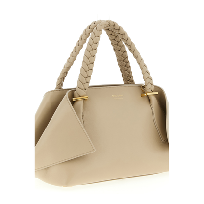 Handbag (M) Leather Beige