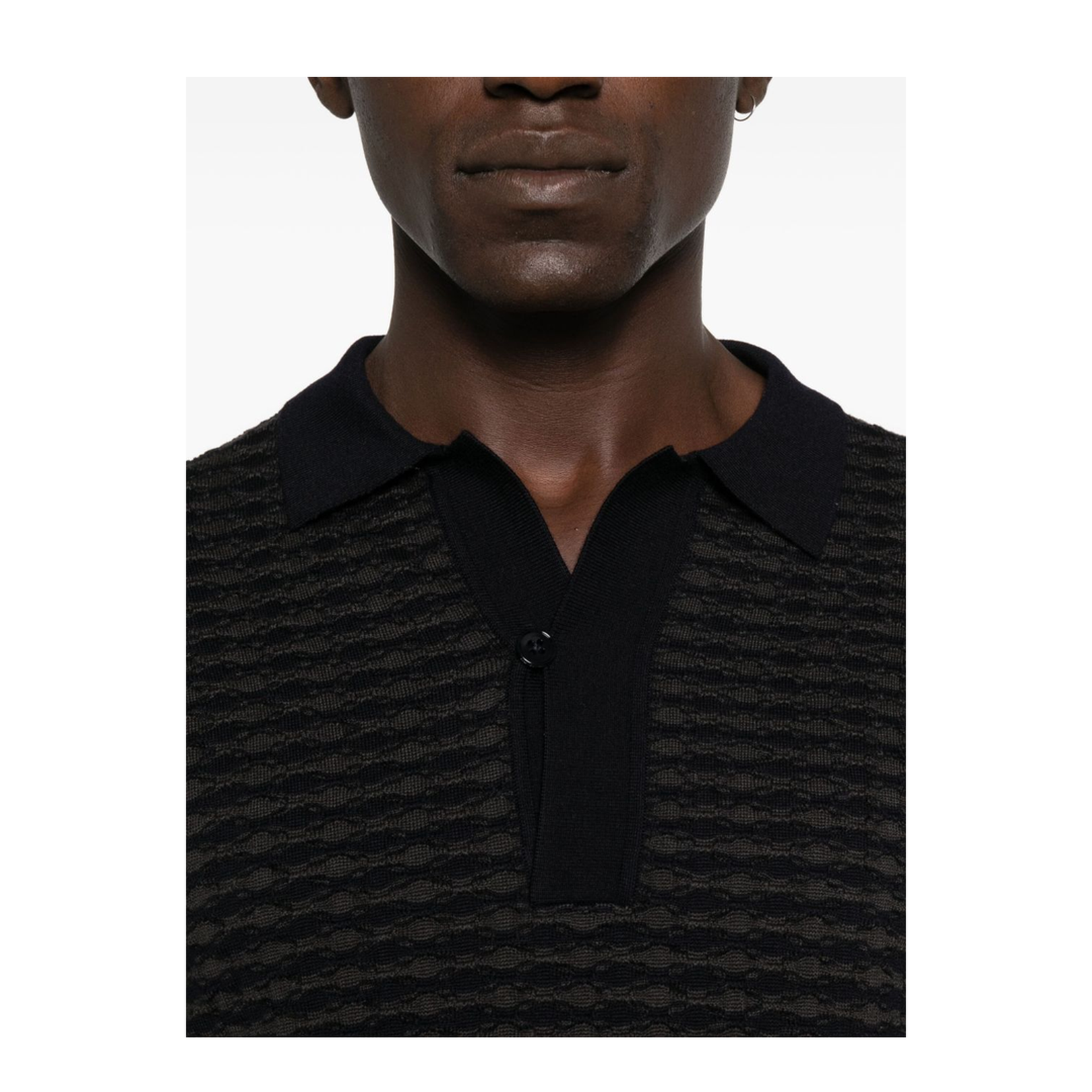 Icon Virgin-Wool Jumper with Polo-Shirt Collar