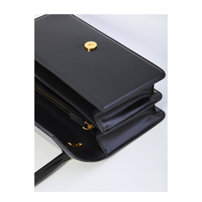 Vain Calfskin Shoulder Bag - Nero
