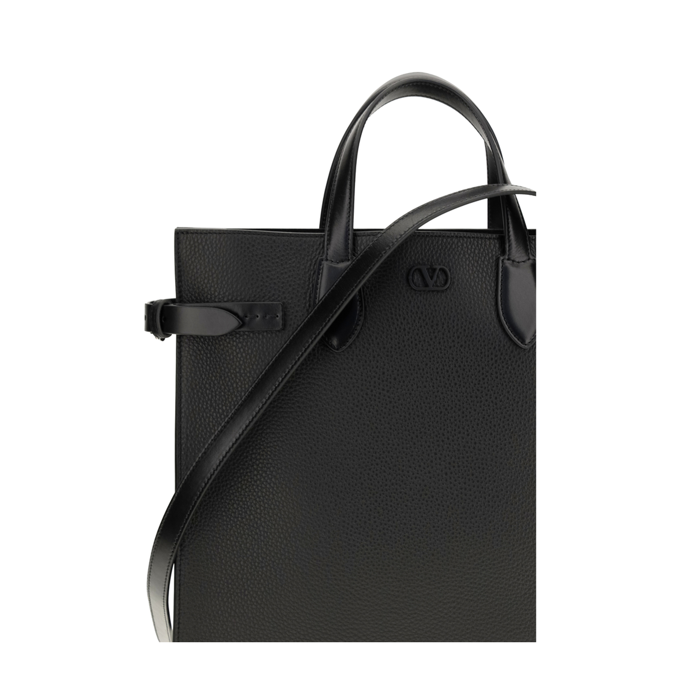 MAYFEYR - Valentino - Medium Antibes Grained Leather Shopping Bag - 9Y2B0T61GYM0NO