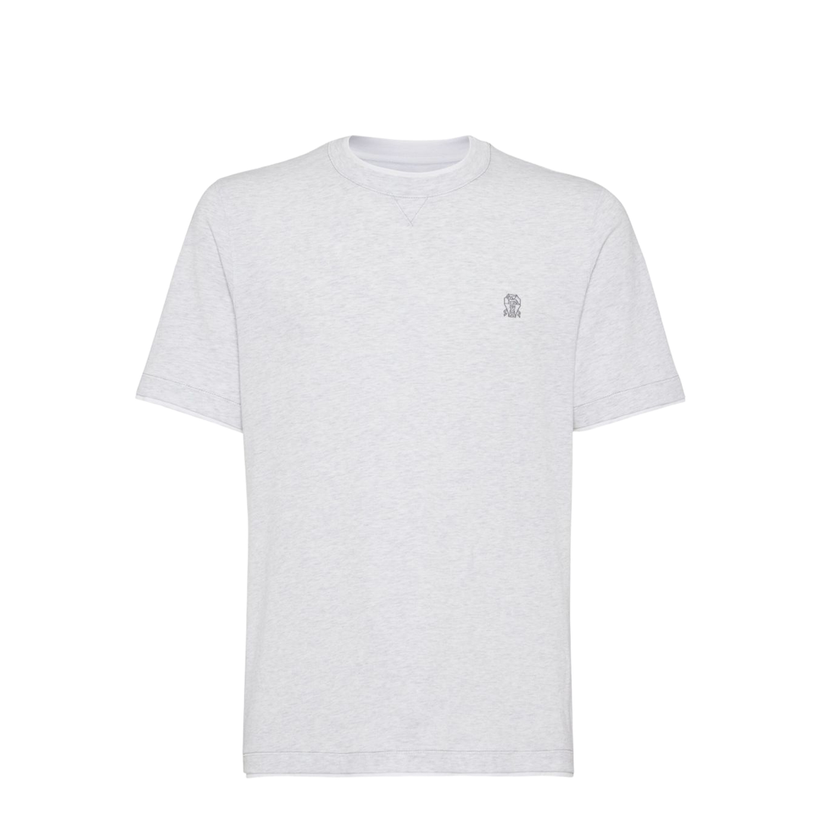 Light Grey Logo Cotton T-shirt