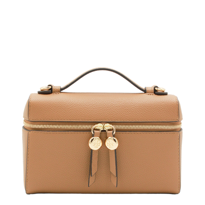 Romy Slim Mini Bag With Beige Leather Top