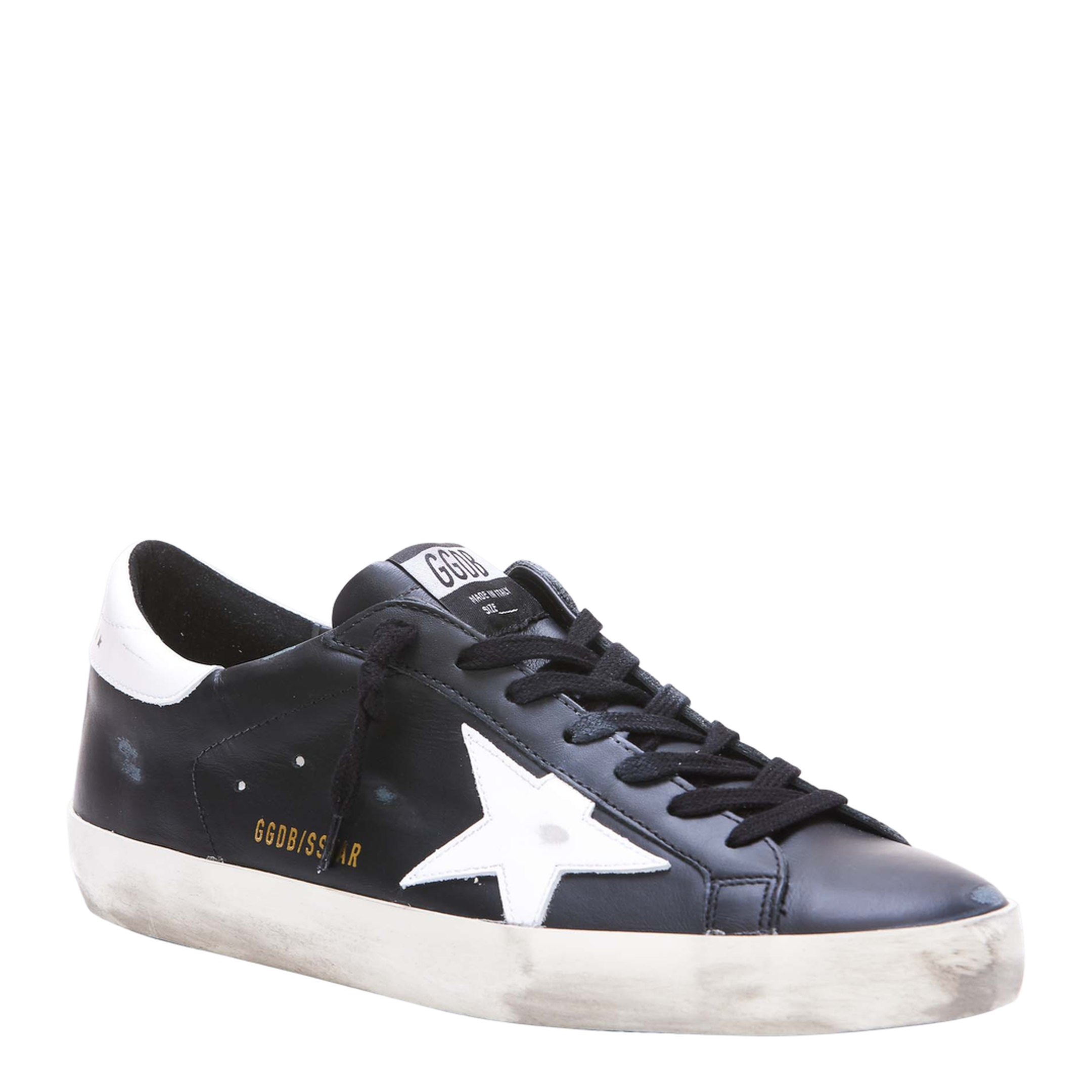 Super-Star Black White Leather