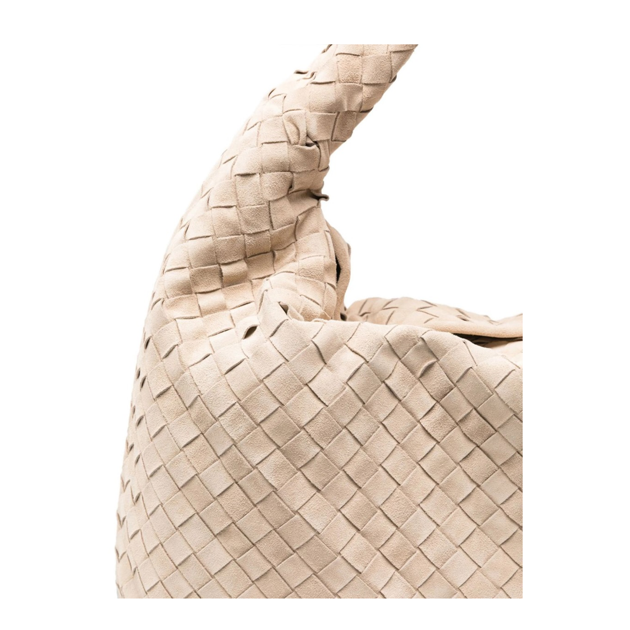 Hop Large Calfskin Shoulder Bag Beige