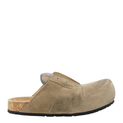 Dumbo Sabot in Distressed Suede Calfskin