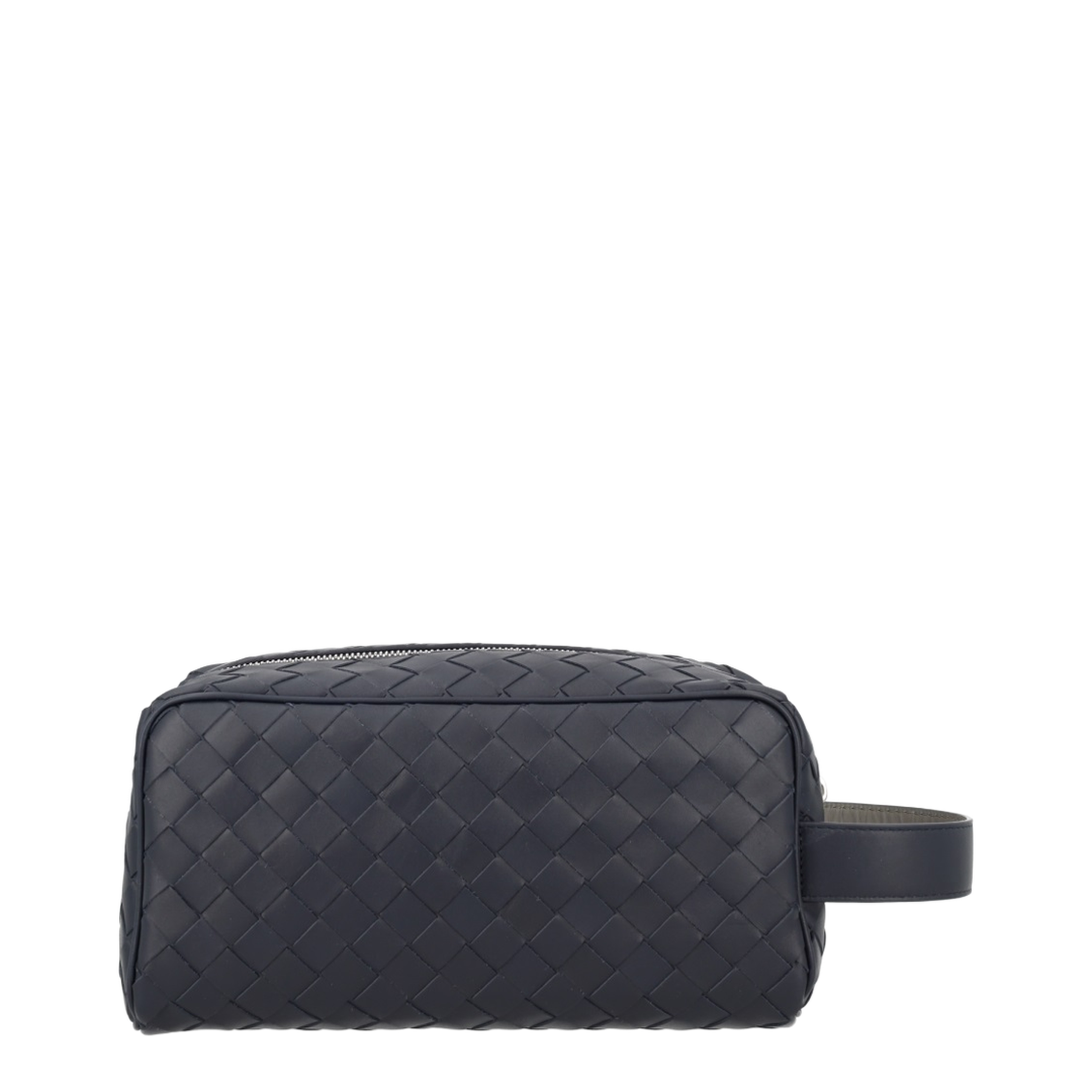 Intrecciato One Size Calfskin Travel Pouch - Midnight/Basalt