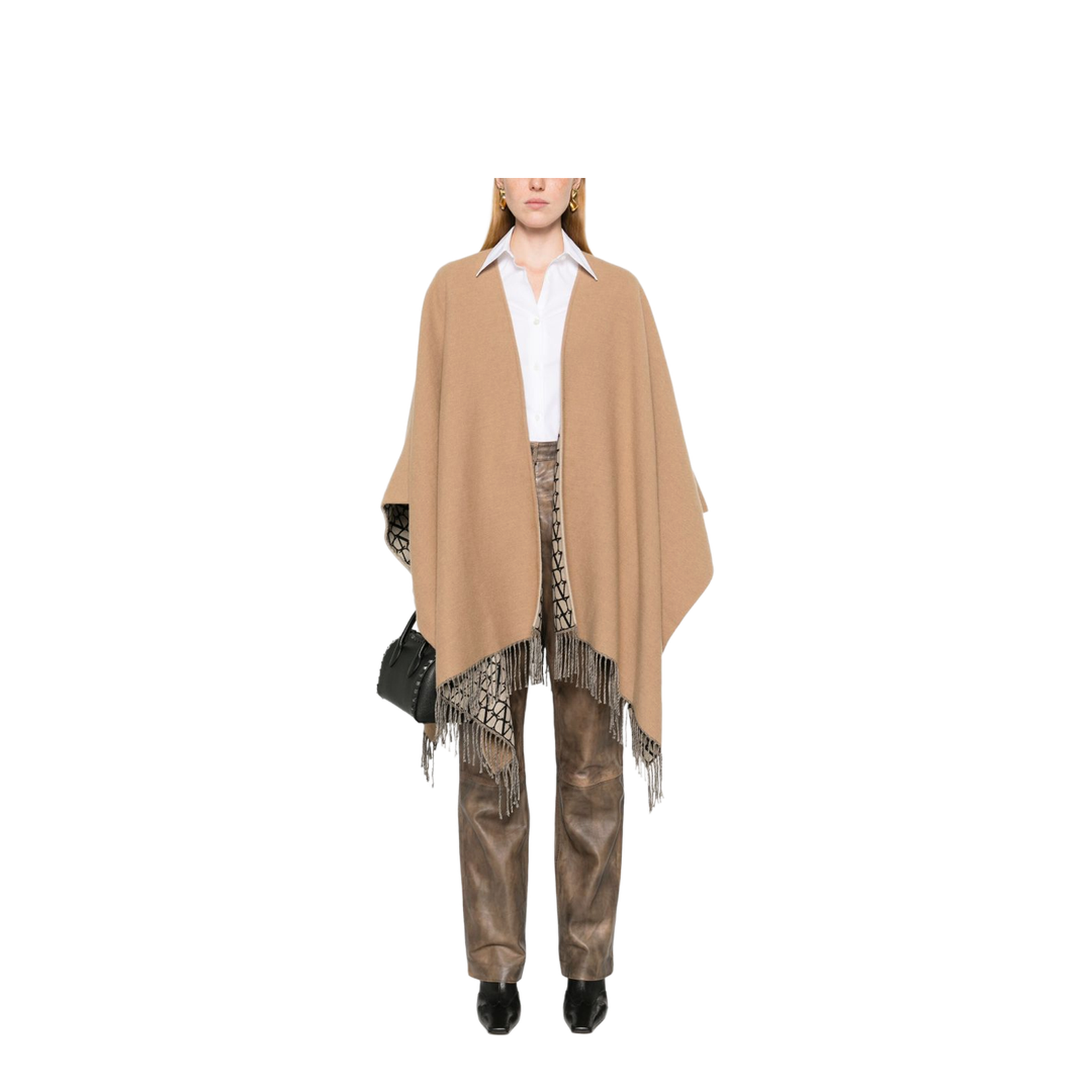 Garavani Fringed Double Poncho