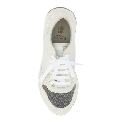 MAYFEYR - Brunello Cucinelli - Suede And Techno Fabric Runners With Precious Toe - MZSFG1960C6280