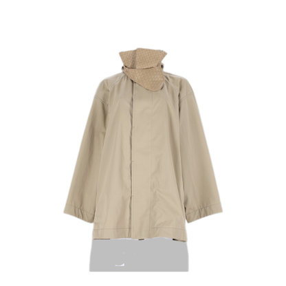 Beige Cotton Trench Coat