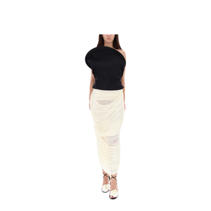 MAYFEYR - Magda Butrym - Draped Midi Skirt - 234925BEIGE
