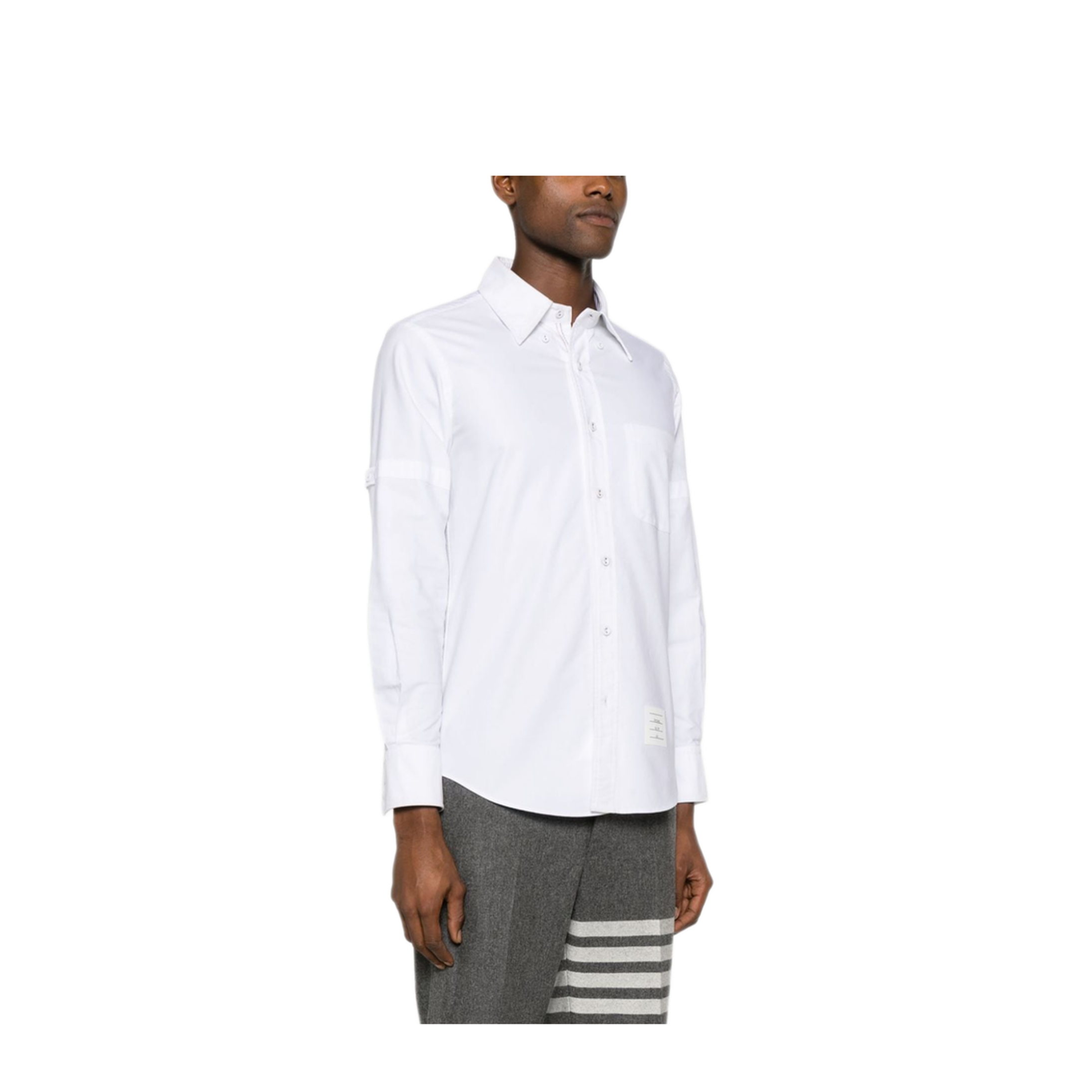 MAYFEYR - Thom Browne - Armband-Detail Cotton Shirt - MWL403OF0313100