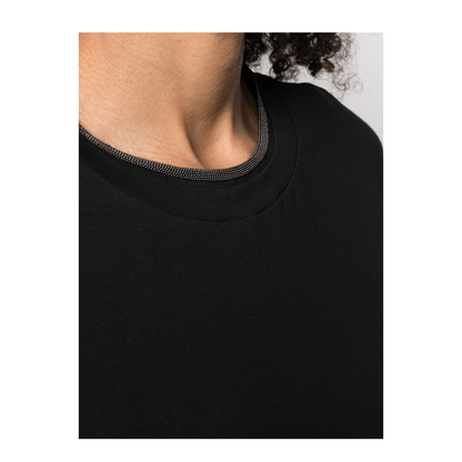 Monili-Detailed Cotton T-Shirt