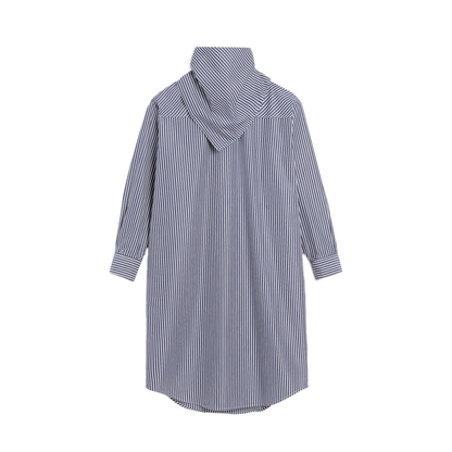 Blue Cotton Bandana Midi Dress