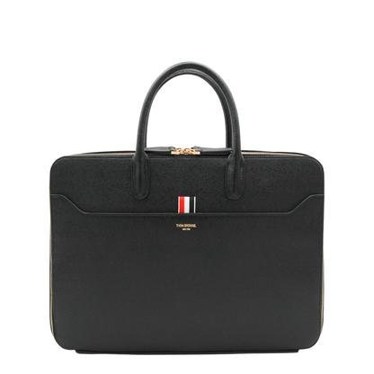 Black Double Brass Zipper Bag