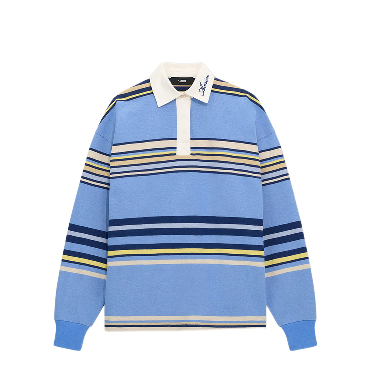 MAYFEYR - Amiri - Long Sleeved Striped Polo Shirt - AM326JR017000I