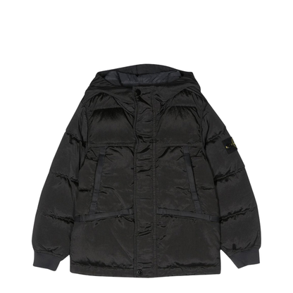 Down Jacket Blouson Side Logo Patch