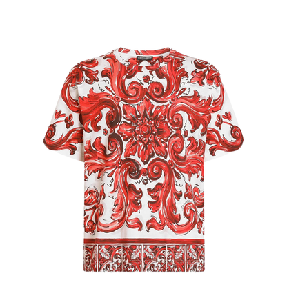 MAYFEYR - Dolce & Gabbana - Majolica-Print Cotton T-Shirt - G8PN9TII7KO
