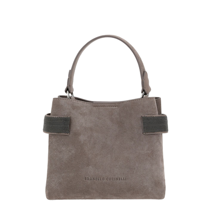 Essence Small Suede Top-Handle Bag