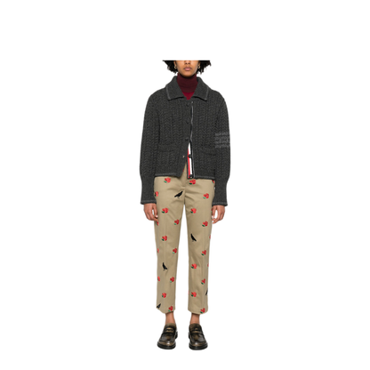 MAYFEYR - Thom Browne - Raven And Roses Cotton Trousers - FTC496EE1135275