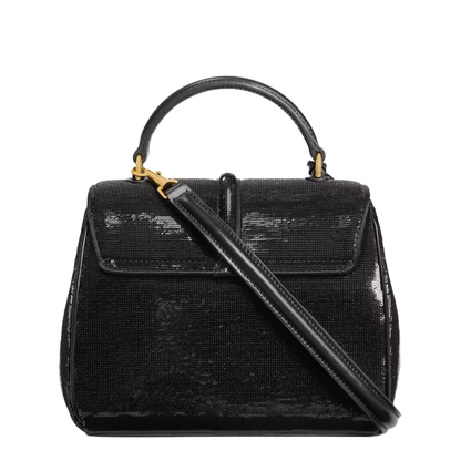 Bag 16 Mini Sequins Leather Black