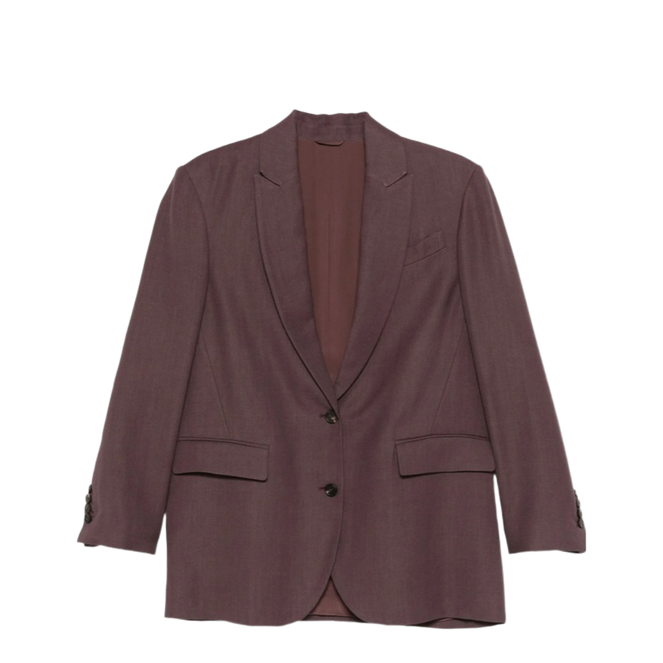 Aubergine Viscose Blend Blazer