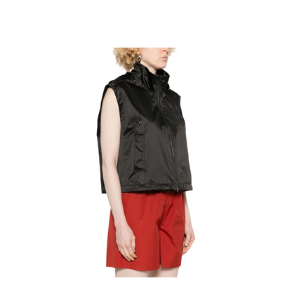 Cropped Gilet with High Collar