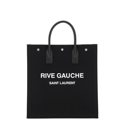Rive Gauche Small Canvas Tote Bags - Black