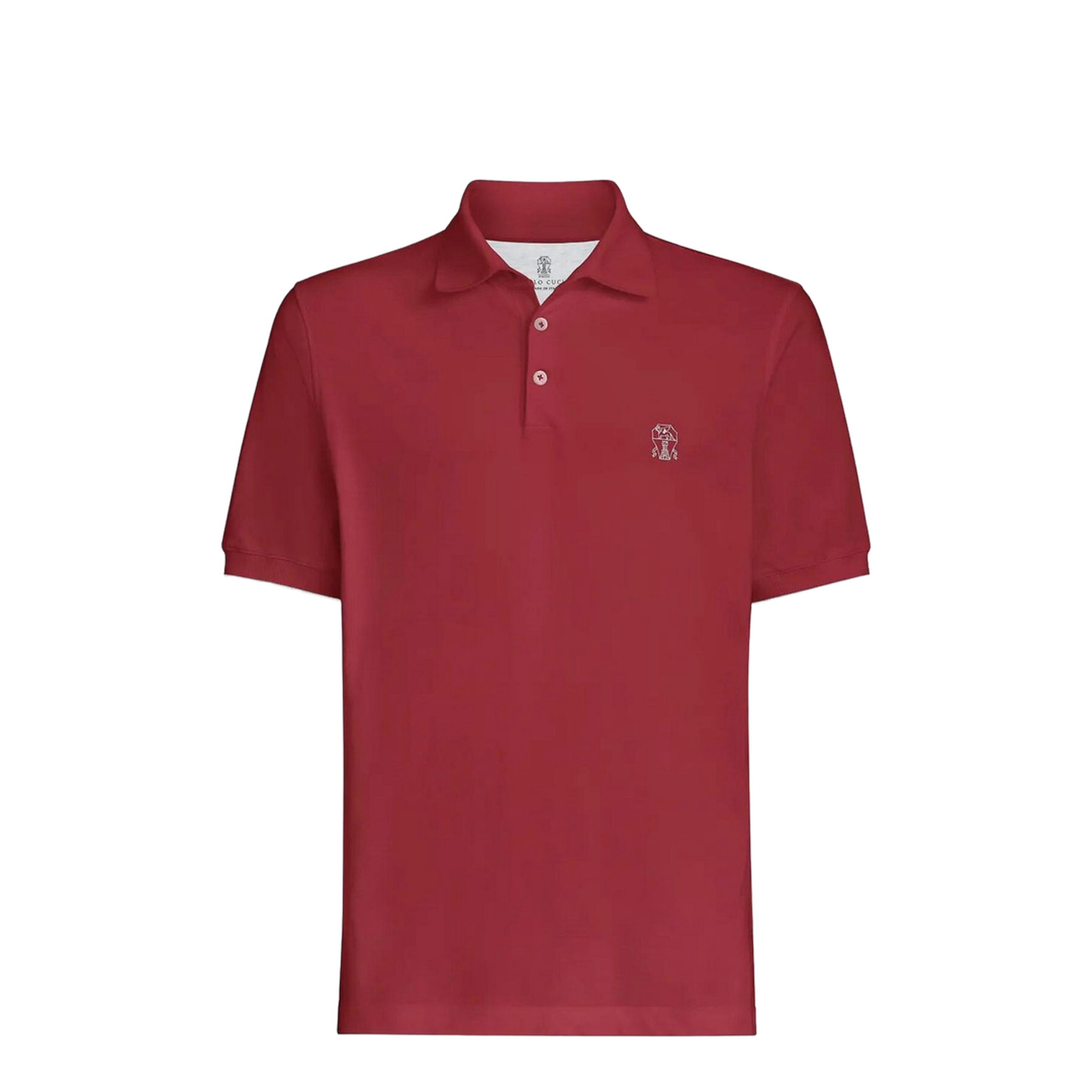Logo Cotton Polo Shirt Burgundy