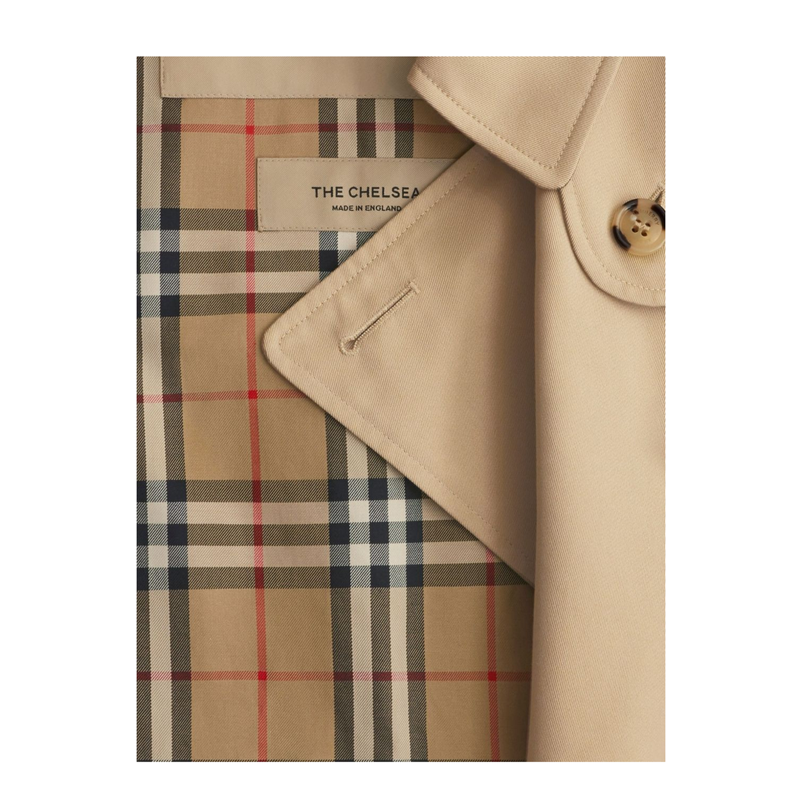 Chelsea Cotton Trench Coat with Side Pocket
