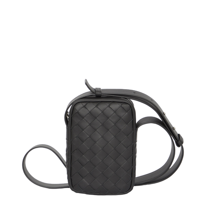 Cassette Mini Leather Crossbody Bags - Black